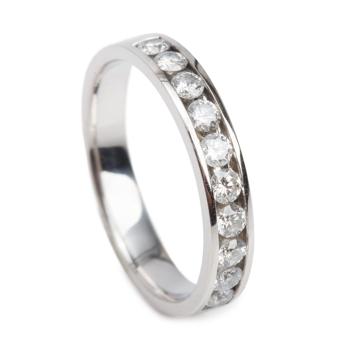 14k White Gold 0.50 tcw. Diamond Band Ring, Size 6.5