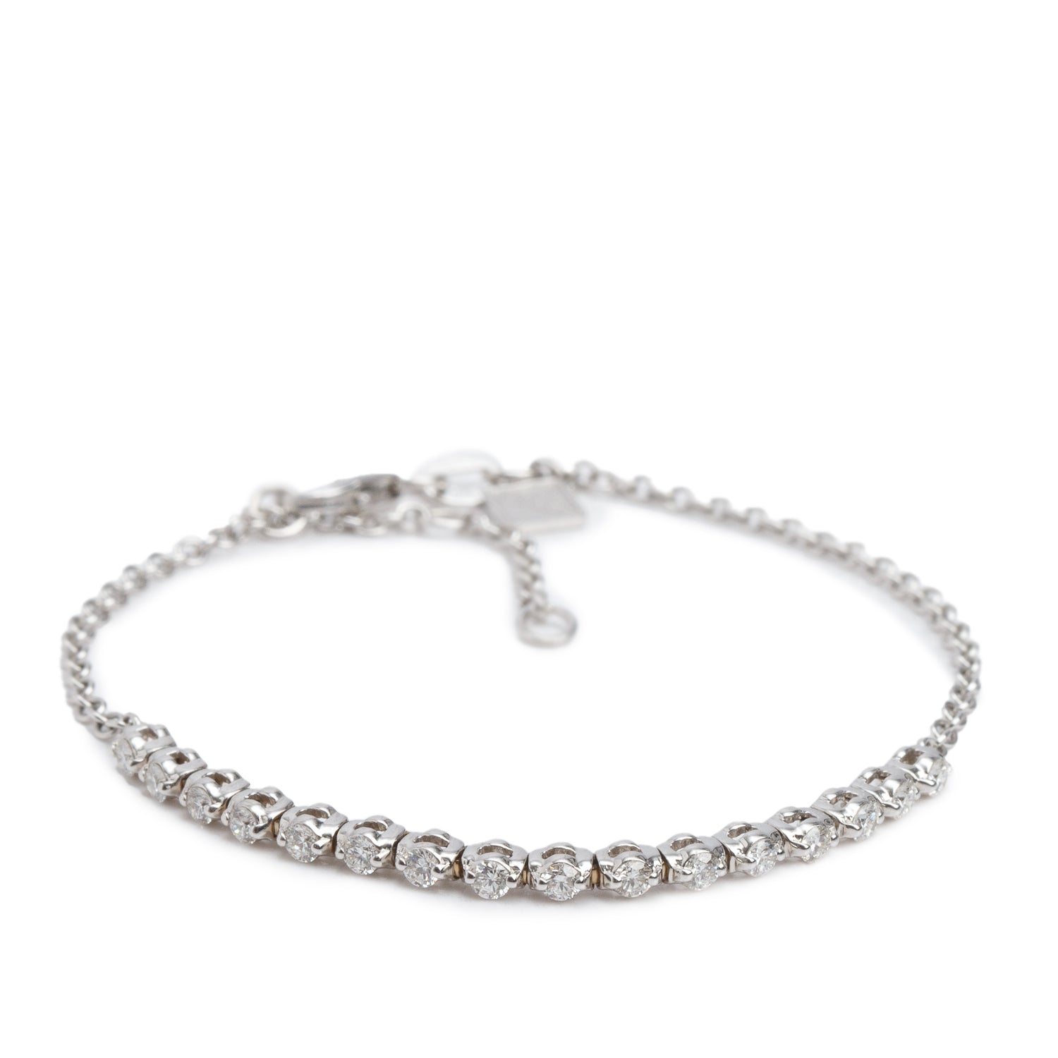 Birks 18k White Gold 0.57 tcw. Diamond Tennis Bracelet w/ Box