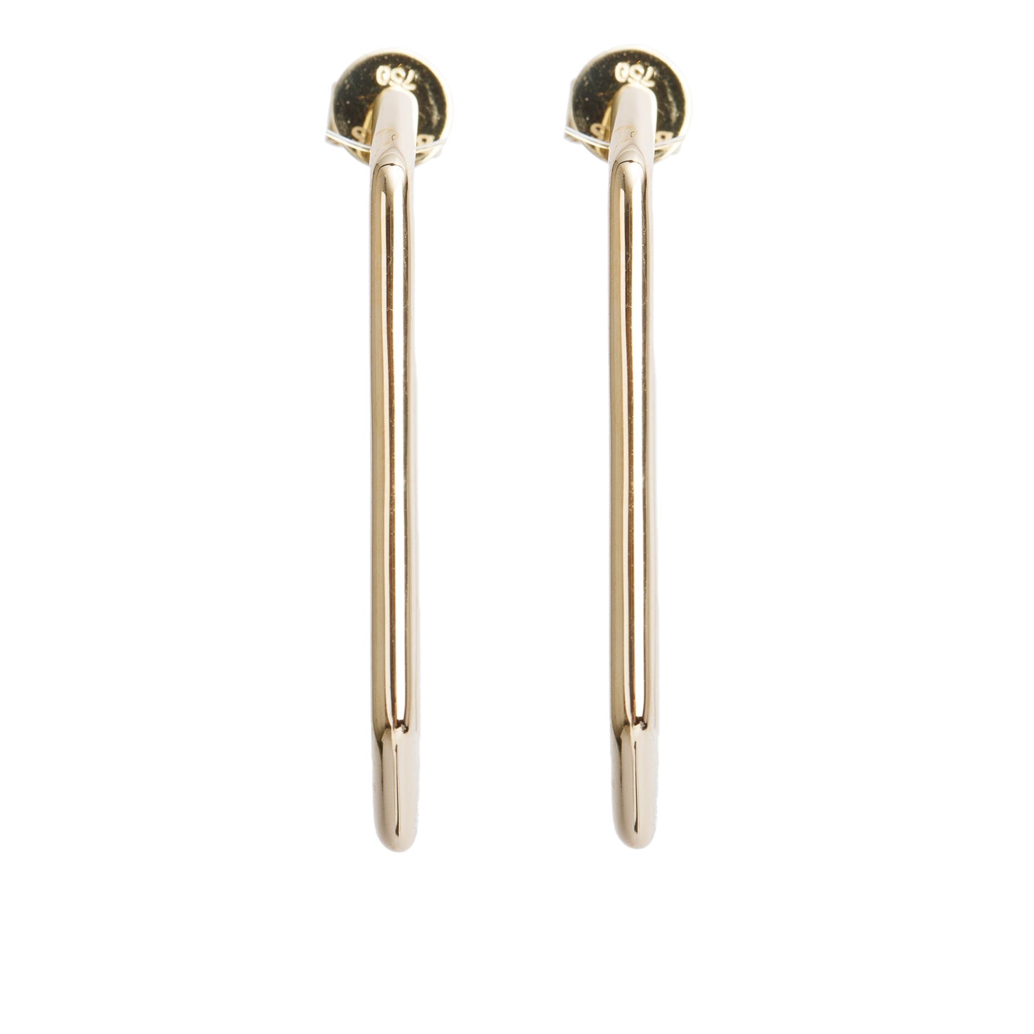 Birks 18k Yellow Gold Elongated Hexagon Drop Earrings