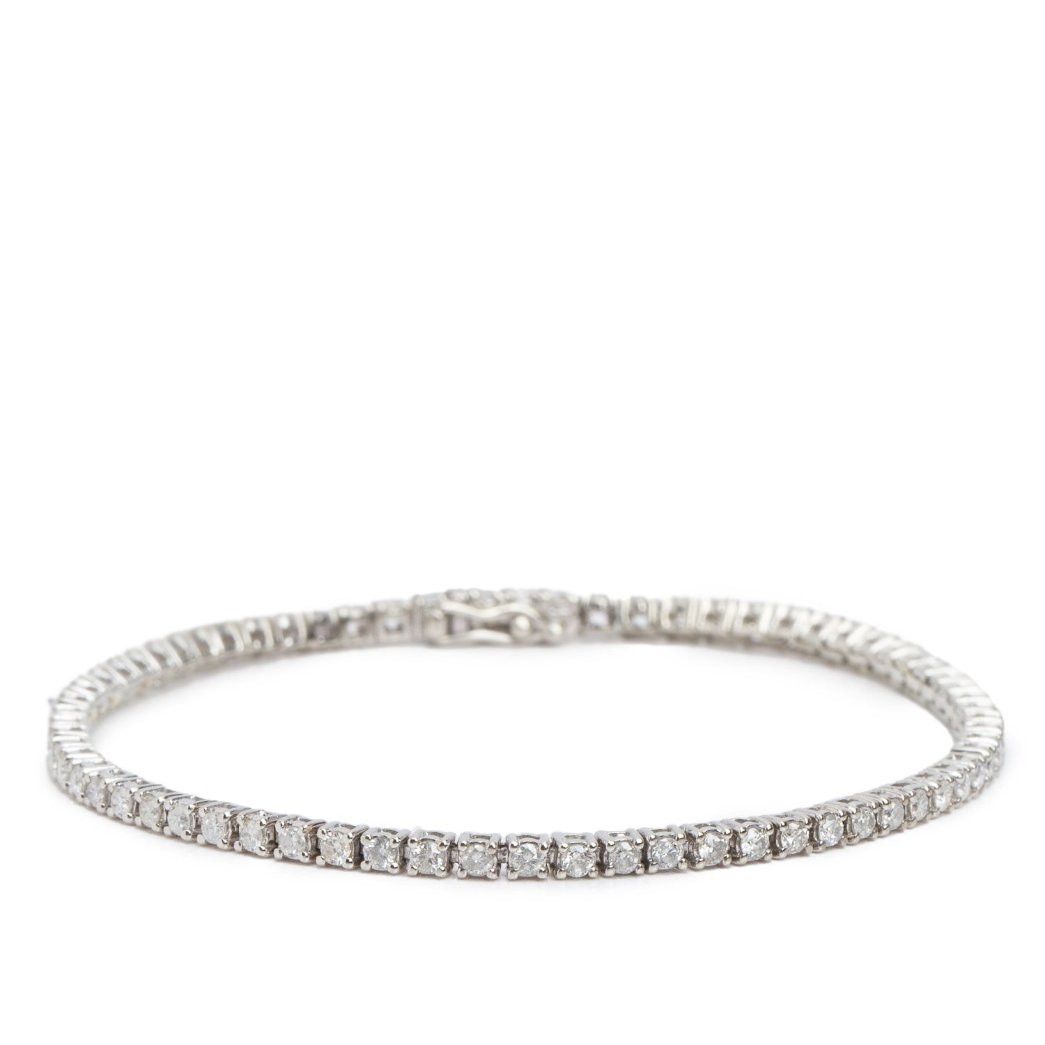 18k White Gold 1.38 tcw. Diamond Tennis Bracelet