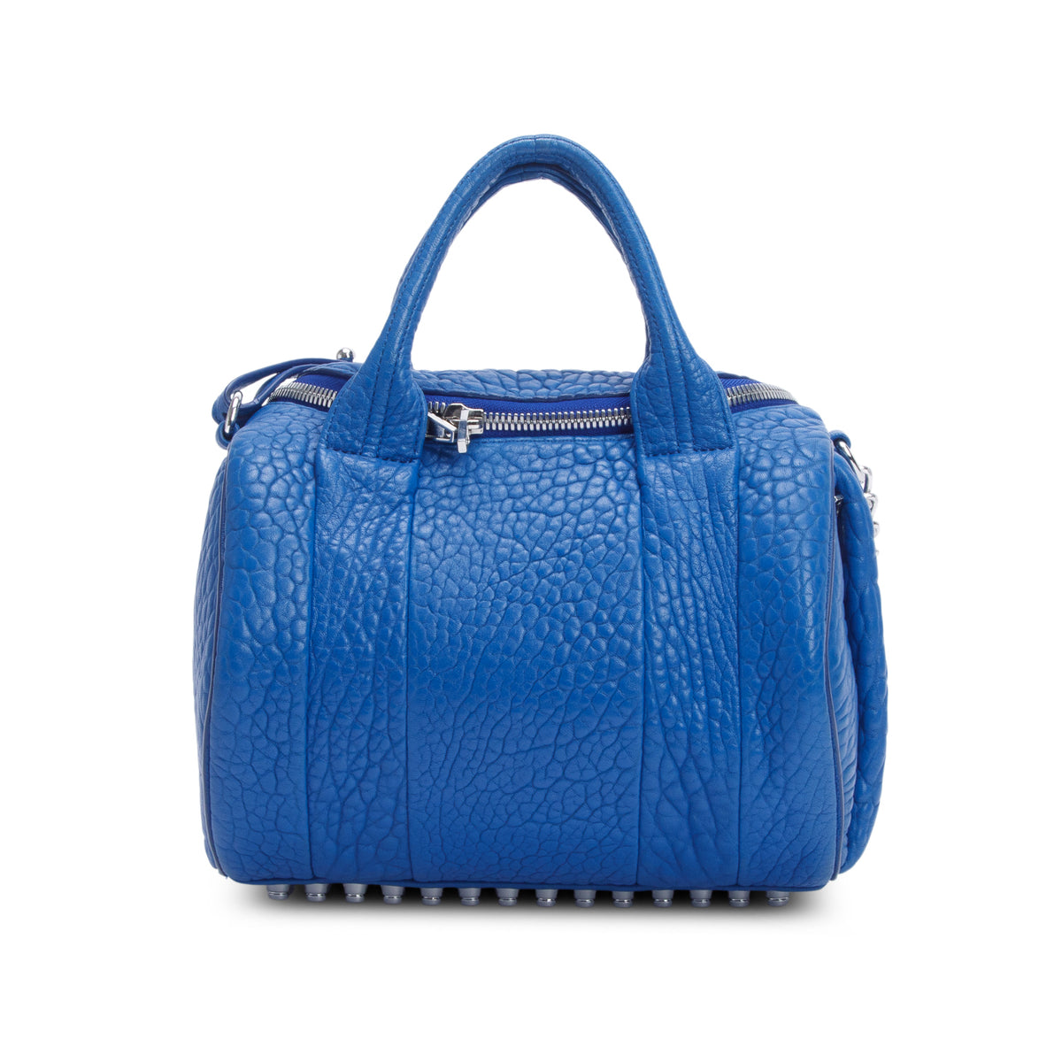 Alexander Wang Blue Grained Calfskin Leather Rocco Shoulder Bag w/ Strap