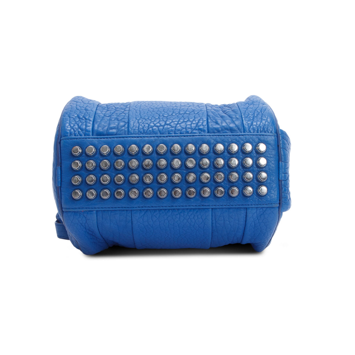 Alexander Wang Blue Grained Calfskin Leather Rocco Shoulder Bag w/ Strap