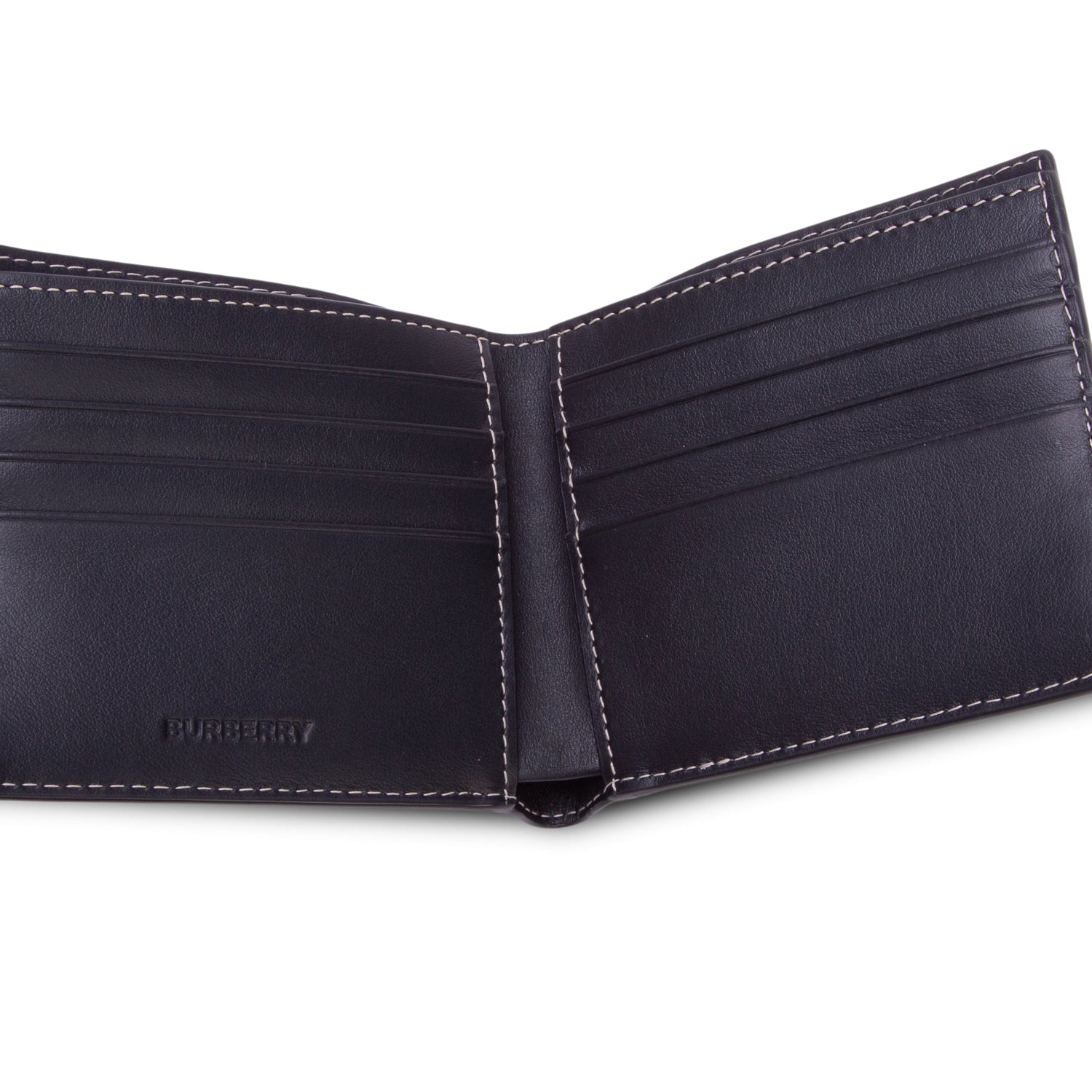 Burberry Brown Check Canvas Bi-Fold Wallet w/ Box