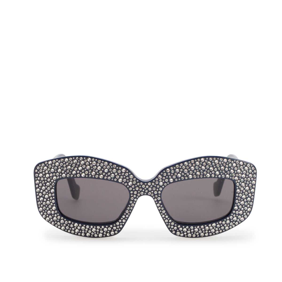 Loewe LW4114IS Blue Strass Acetate Anagram Cat Eye Sunglasses w/ Case