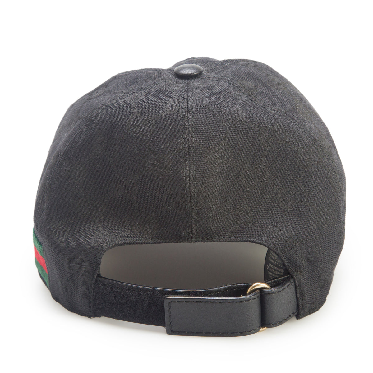Gucci Black GG Canvas Baseball Hat with Web, Size XS 54 w/ Box