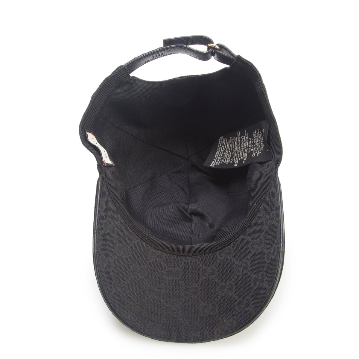 Gucci Black GG Canvas Baseball Hat with Web, Size XS 54 w/ Box