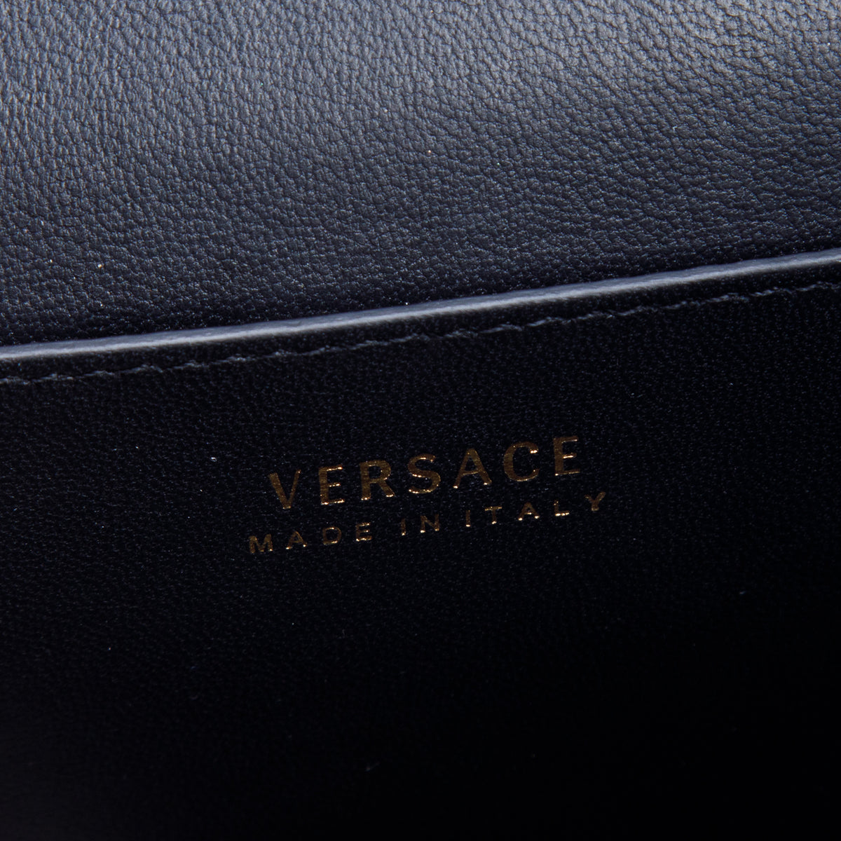 Versace Black Calfskin Versus Western Top Handle w/ Strap