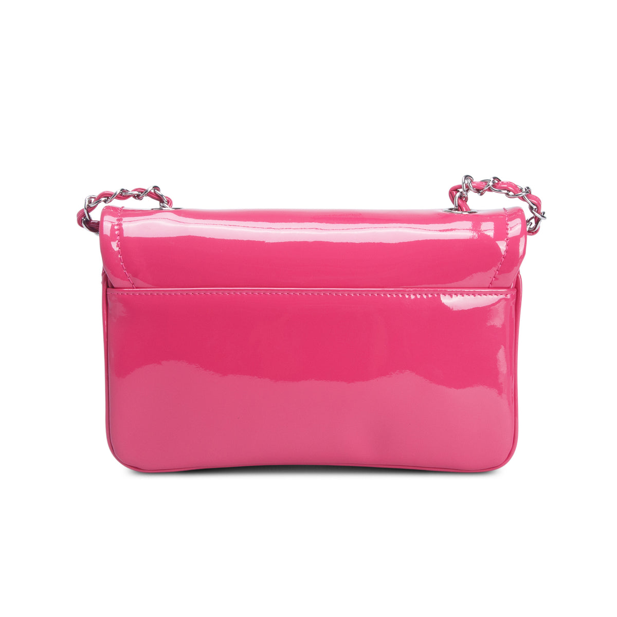 Chanel Pink Patent Leather Lipstick Flap