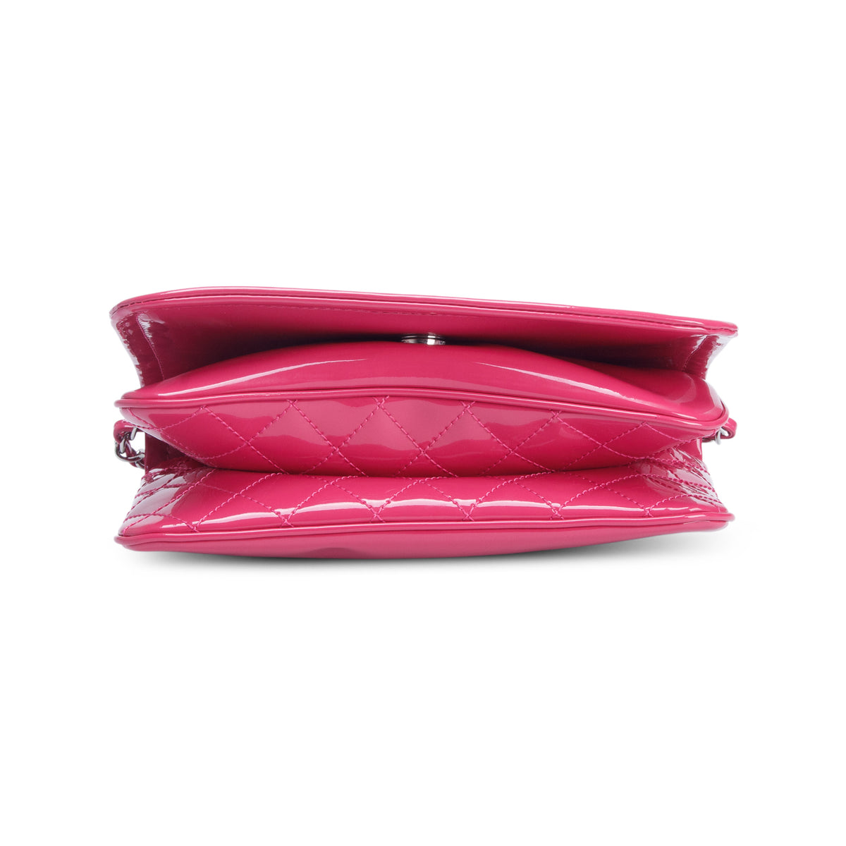 Chanel Pink Patent Leather Lipstick Flap
