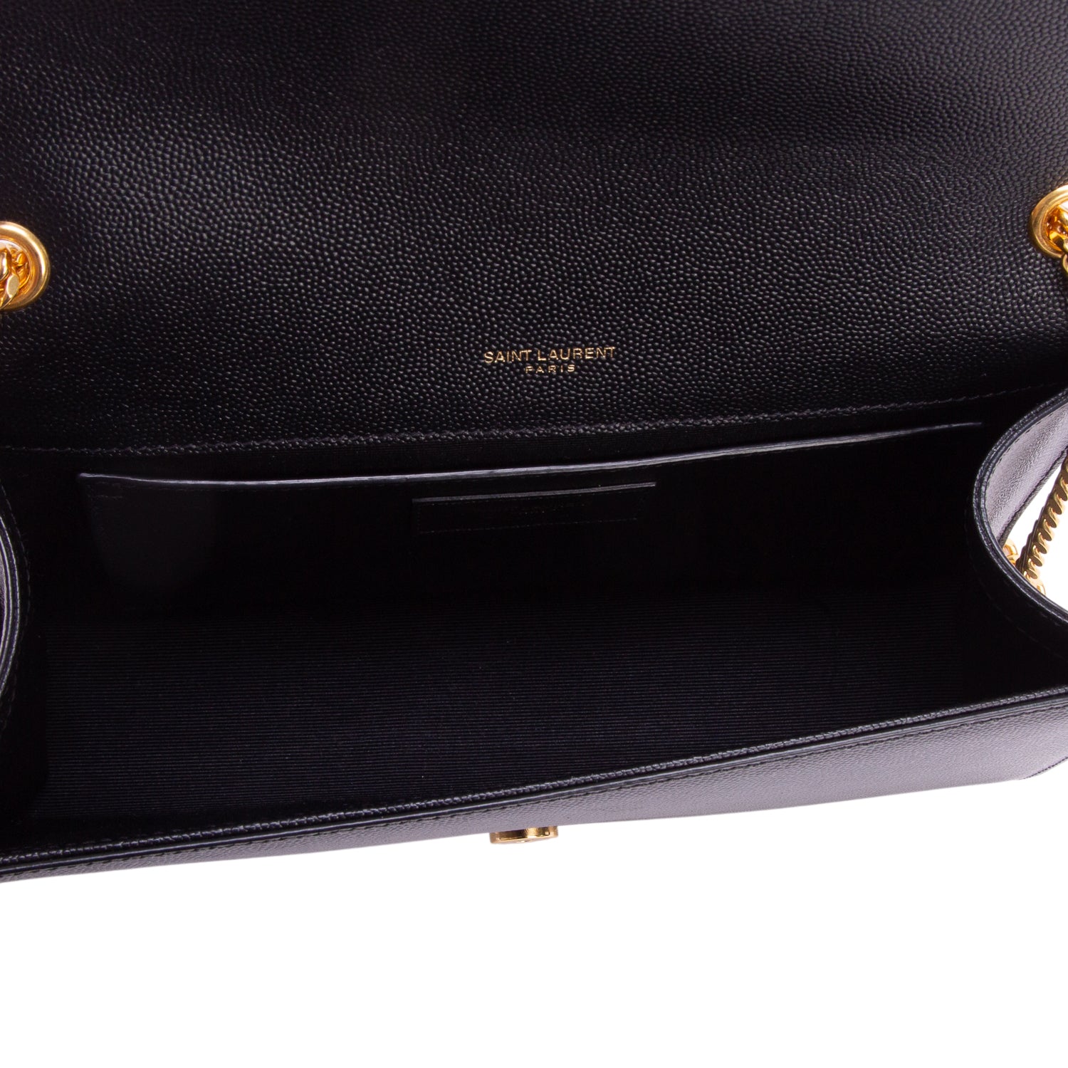 Saint Laurent 2023 Black Grain De Poudre Medium Kate Bag w/ Receipt