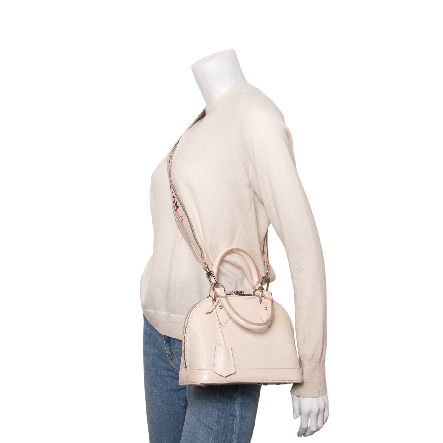 Louis Vuitton Grey Epi Leather Alma BB w/ Strap