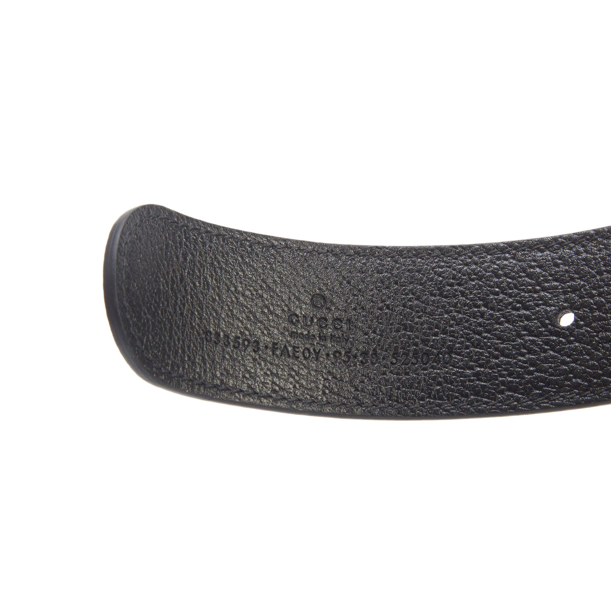 Gucci GG Supreme Canvas Black Calfskin Leather GG Marmont Reversible Belt 95 38 w/ Box