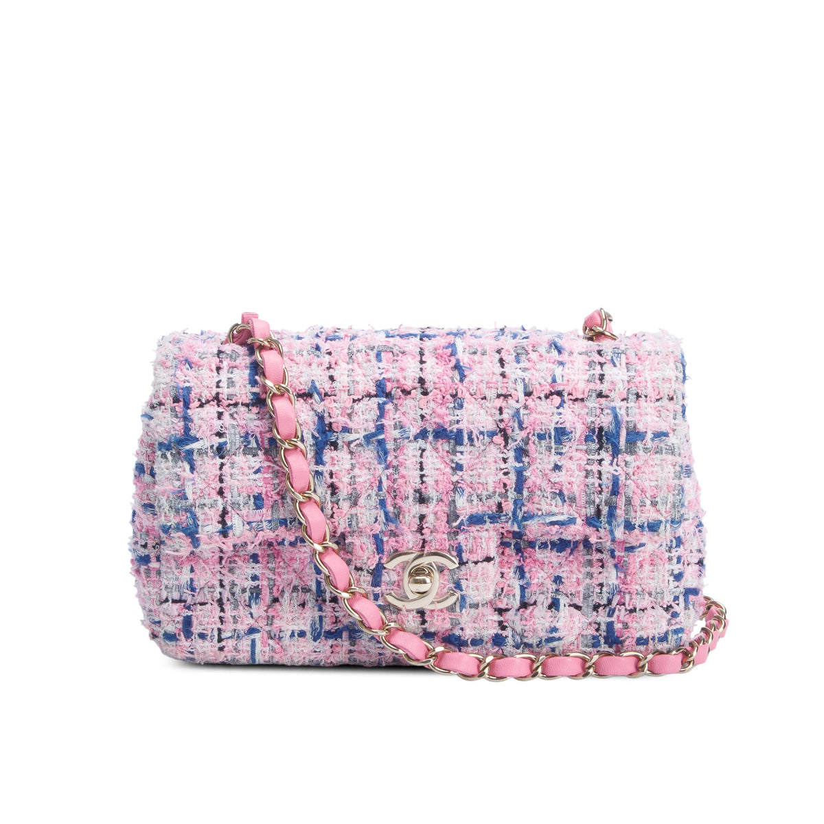 Chanel Multicolor Tweed Classic Mini Rectangular Flap Bag w/ Box