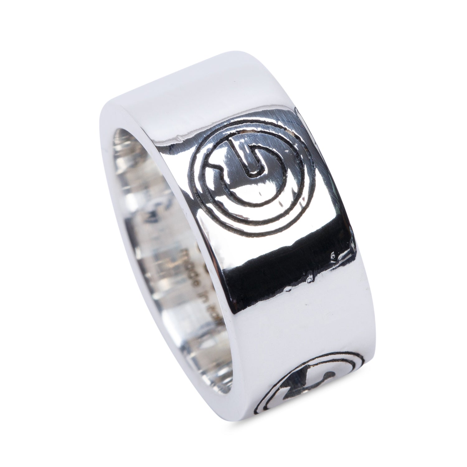 Gucci Sterling Silver G Cut Out Band Ring, Size 7