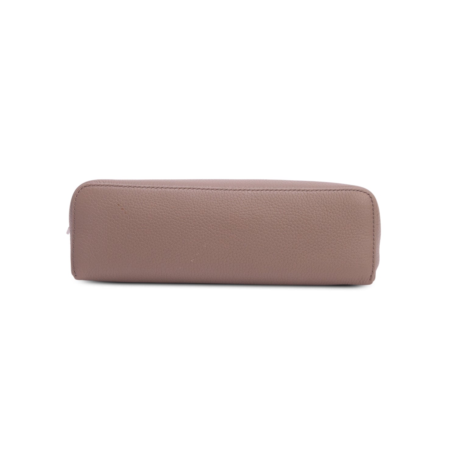 Loro Piana 2025 Taupe Grained Calfskin Leather Extra Pocket L19 Pouch w/ Box, Strap & Receipt