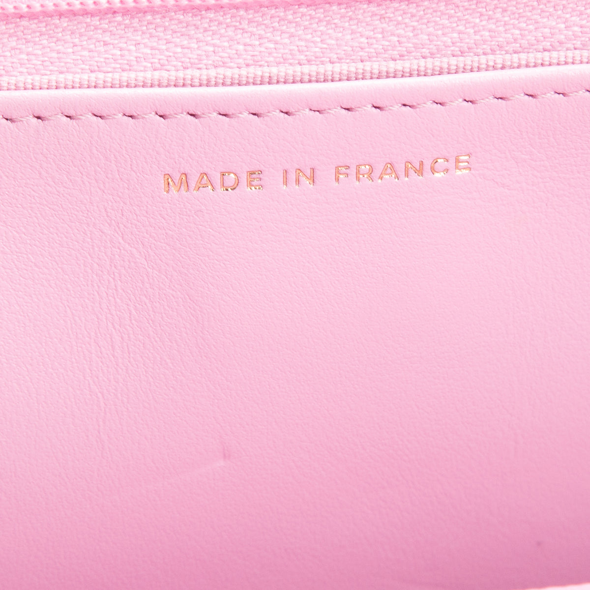 Chanel 2023 Pink Caviar Quilted Classic Wallet on Chain w/ Box