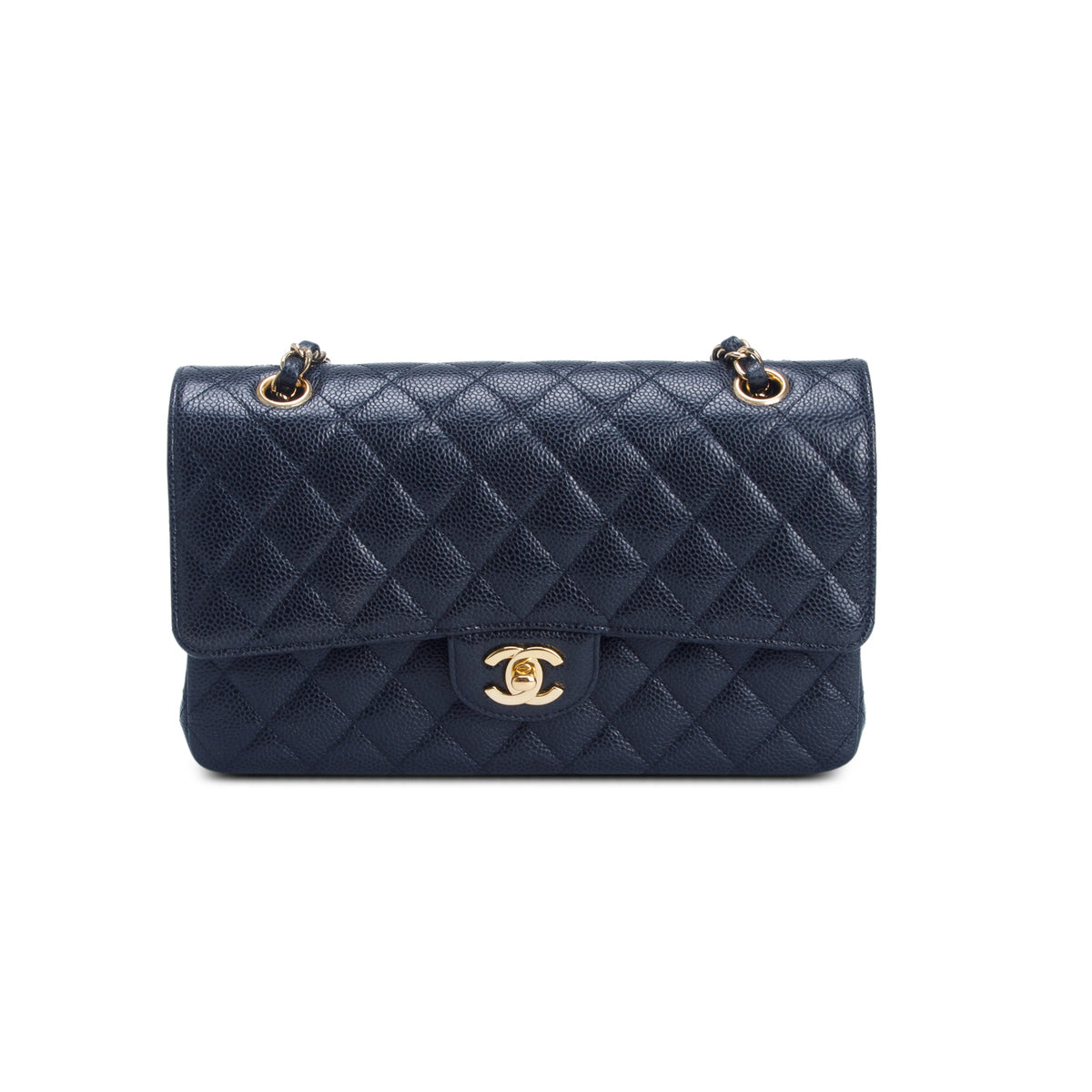 Chanel Black Caviar Classic Medium Double Flap Bag