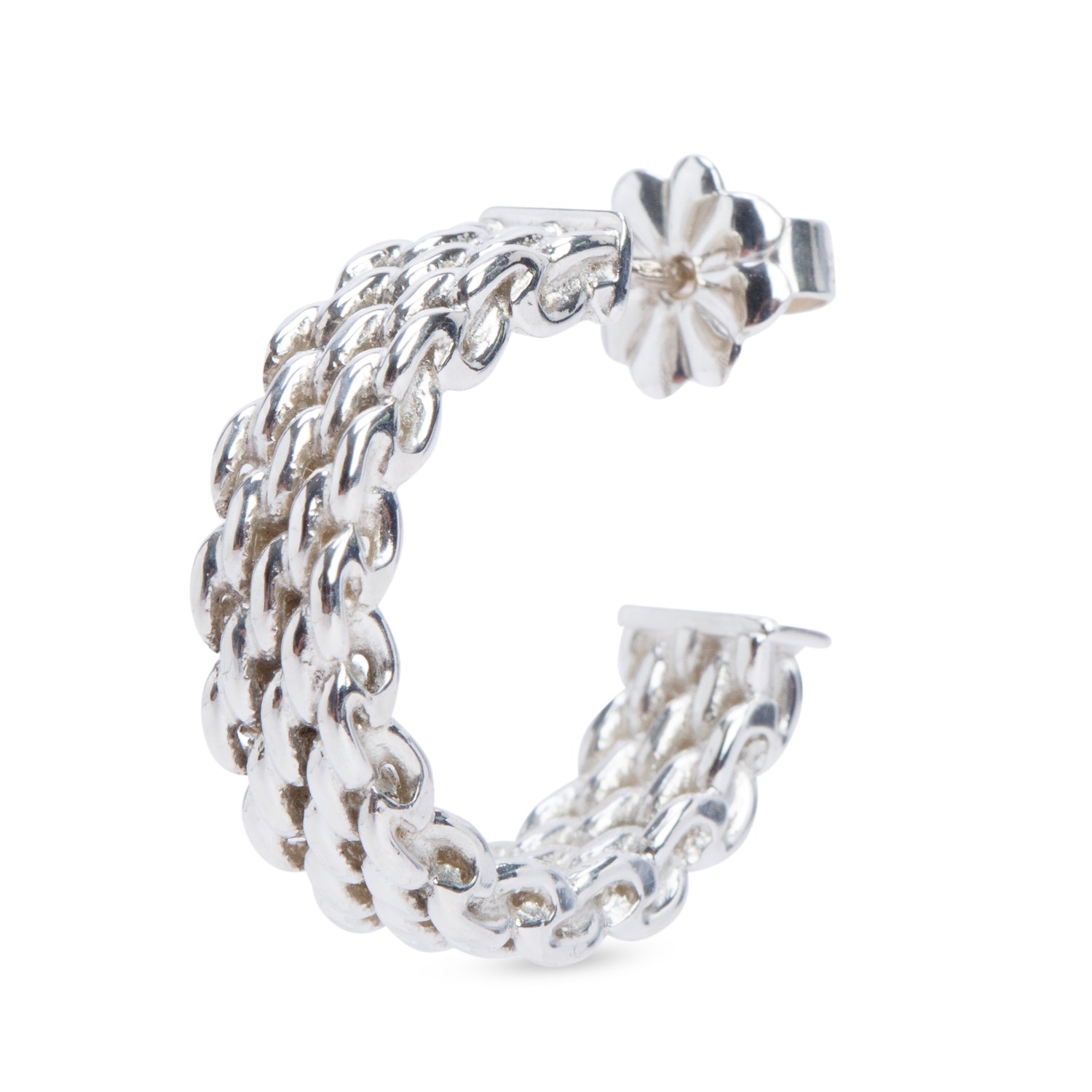 Tiffany & Co. Sterling Silver Small Somerset Hoop Earrings