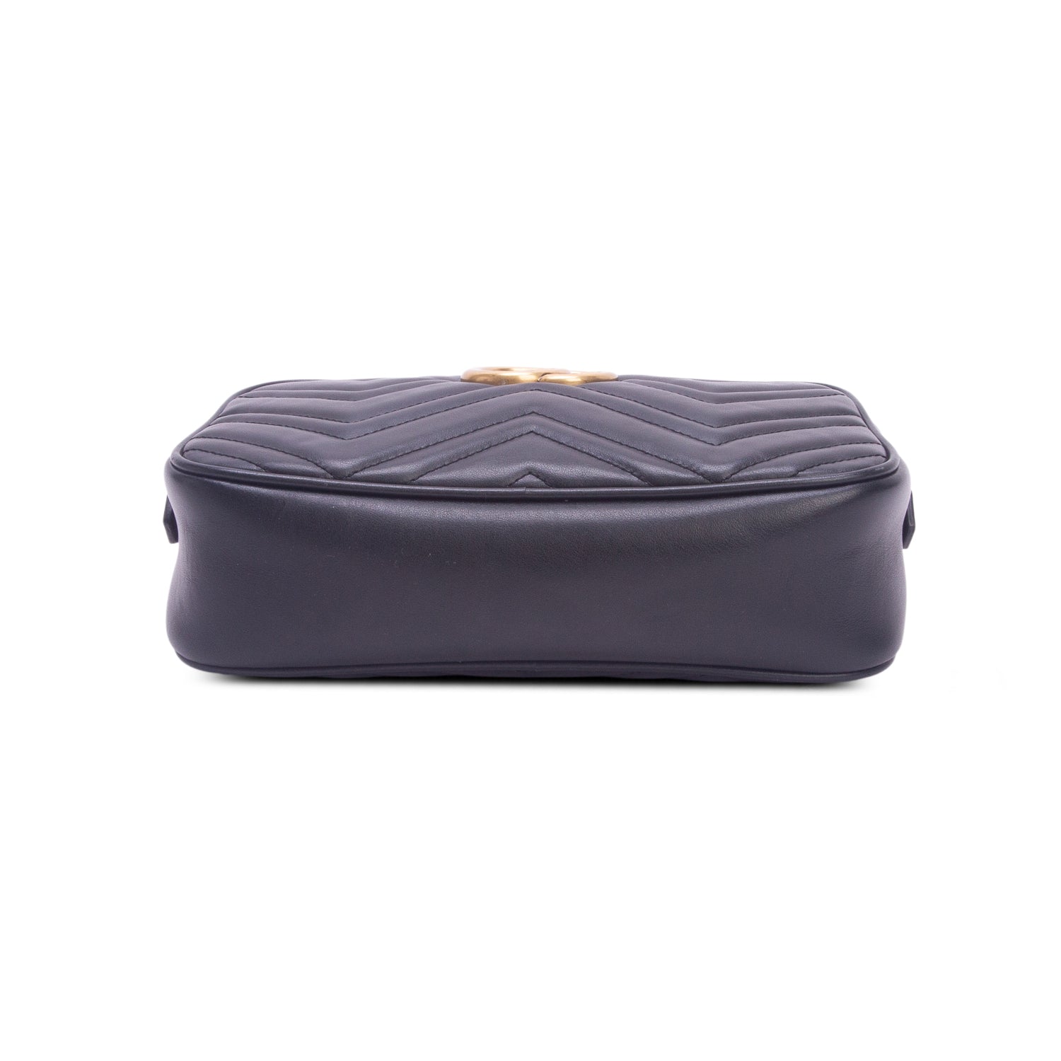 Gucci Black GG Marmont Matelasse Small Camera Bag w/ Box