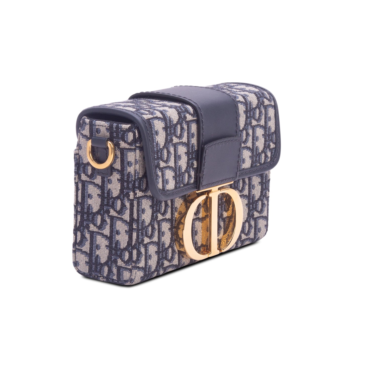 Christian Dior Blue Oblique 30 Montaigne Box Bag w/ Box