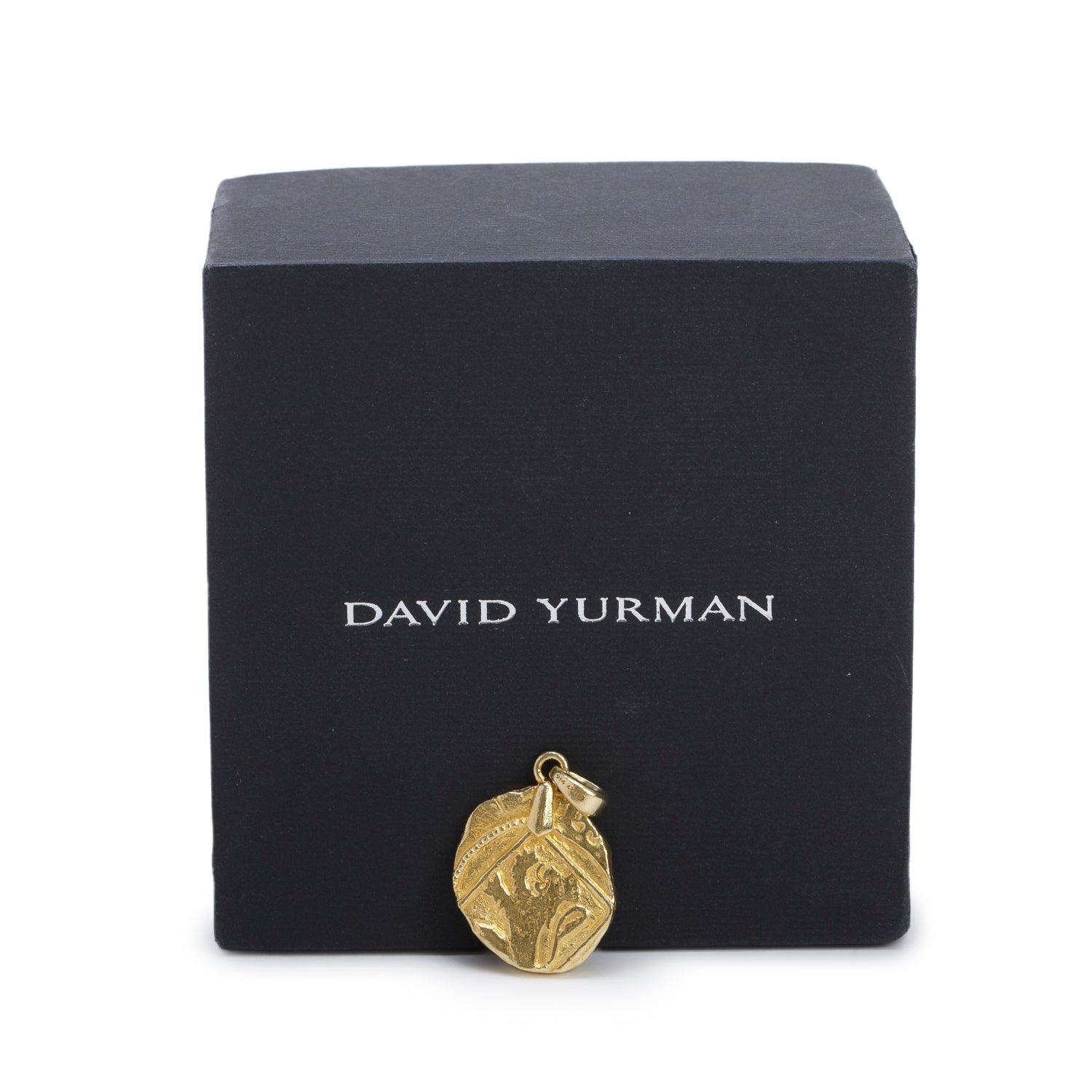 David Yurman 22k Yellow Gold Shipwreck Coin Amulet Pendant w/ Box