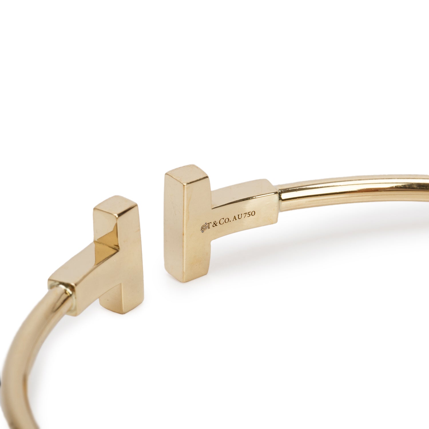 Tiffany & Co. 18k Yellow Gold T Wire Bracelet w/ Box