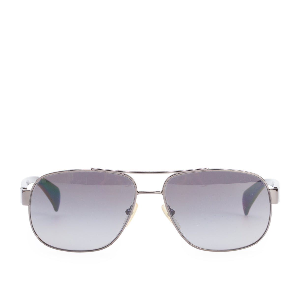 Versace 2163 Gold-Plated Black Acetate Medusa Biggie Aviator Sunglasses w/ Case