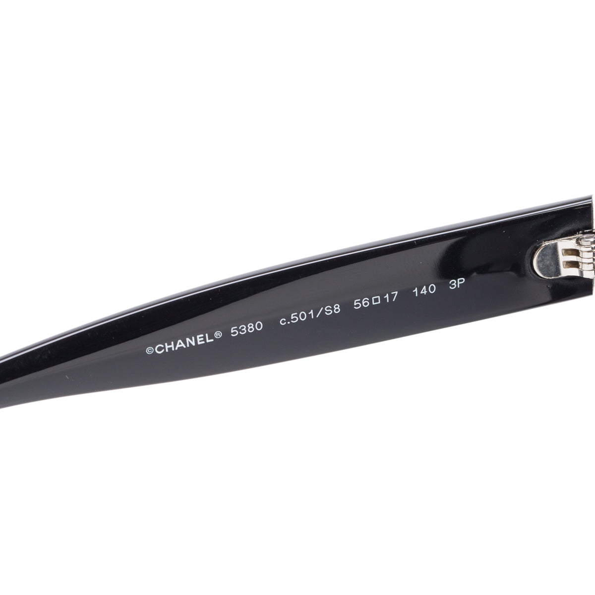 Chanel 5380 Black Acetate CC Logo Square Sunglasses w/ Case