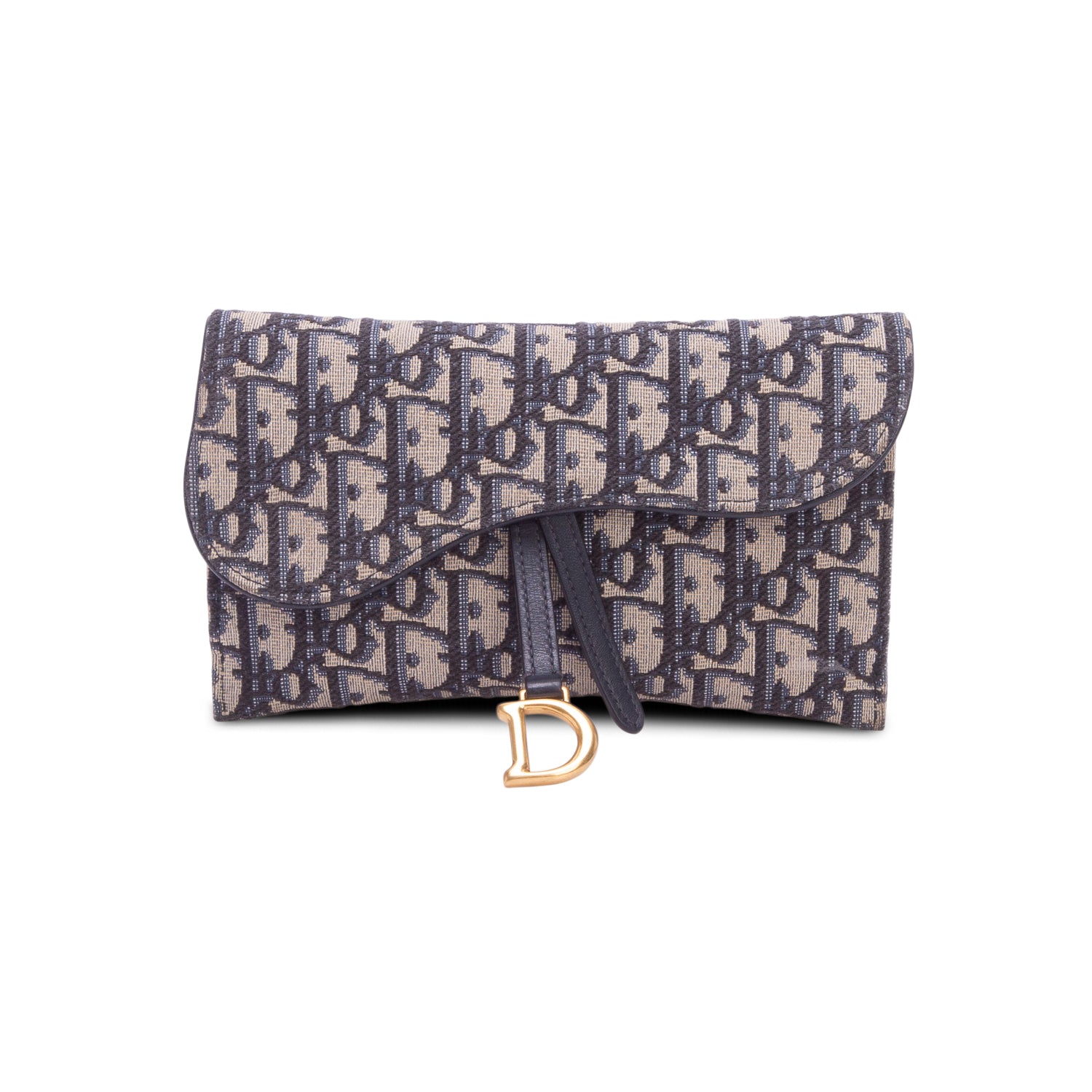 Christian Dior 2021 Oblique Small Saddle Chain Pouch w/ Box
