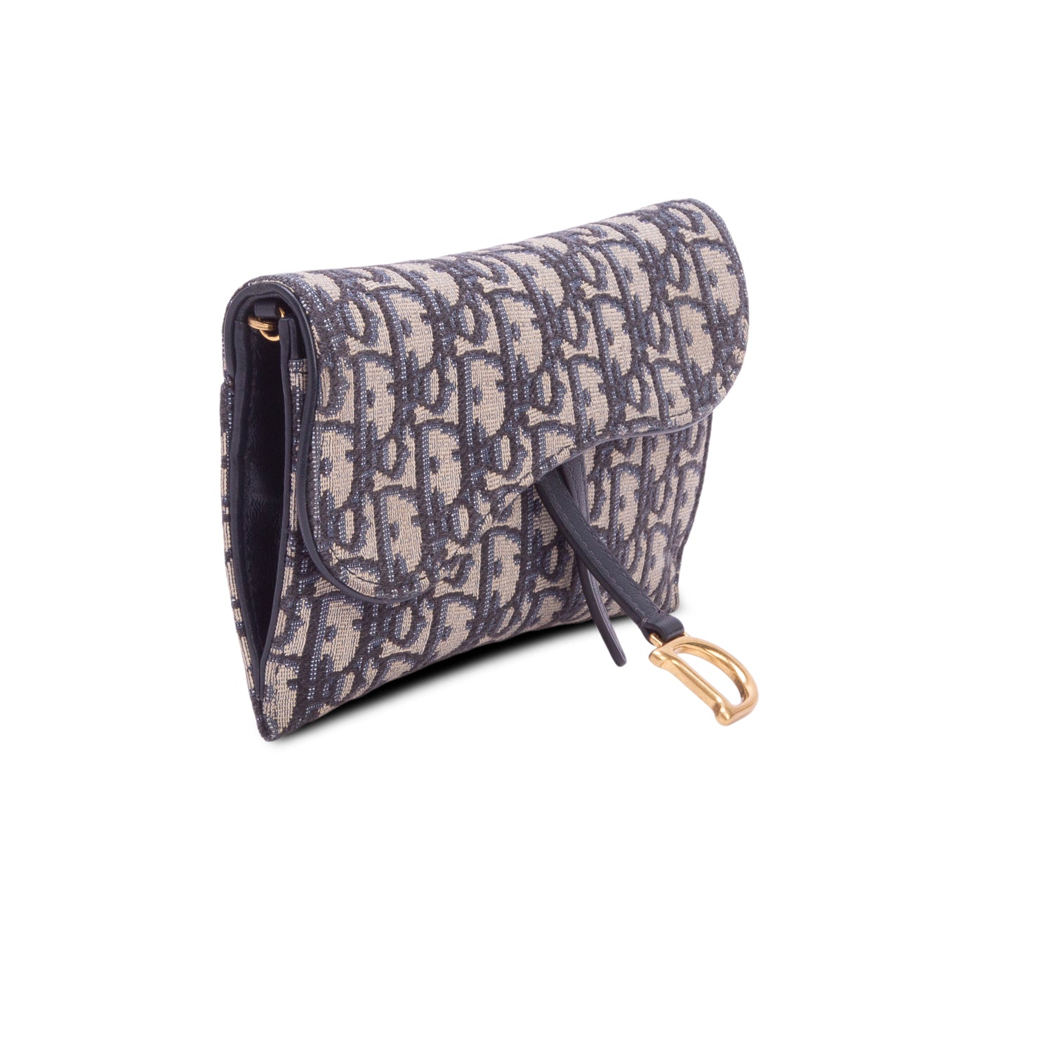 Christian Dior 2021 Oblique Small Saddle Chain Pouch w/ Box