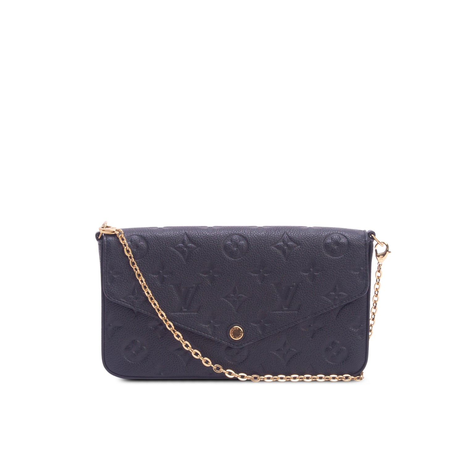 Louis Vuitton Black Monogram Empreinte Leather Felicie Pochette w/ Box & Inserts
