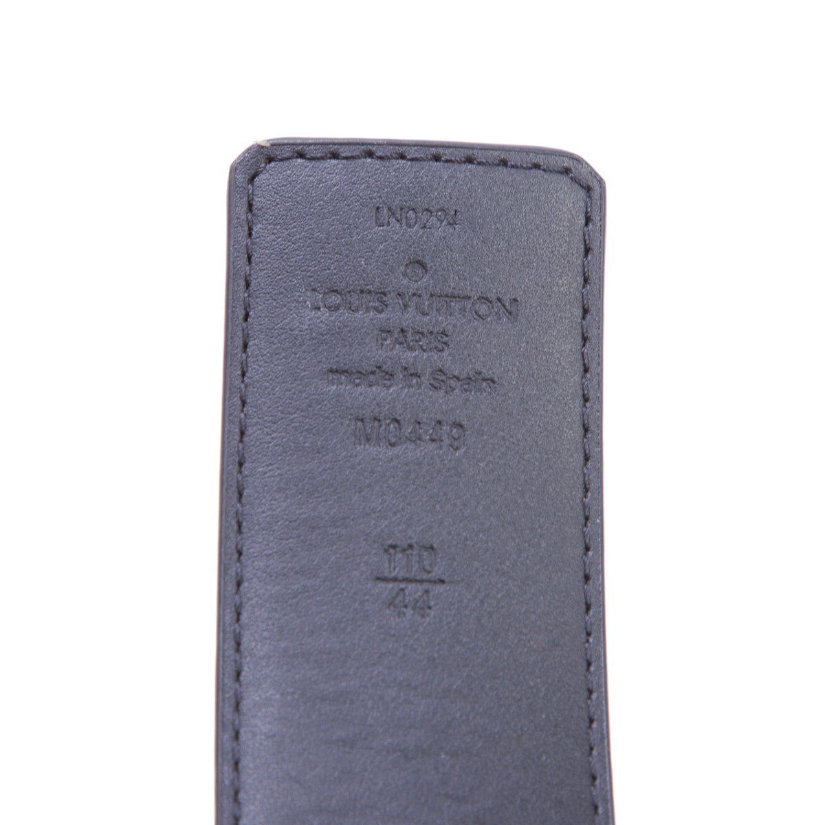 Louis Vuitton 2024 Matte Black Calfskin Monogram Eclipse Reversible LV Initials Belt 110 44
