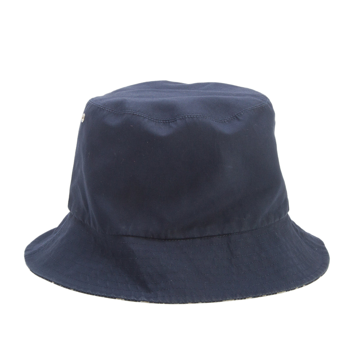 Christian Dior Navy Cotton Teddy-D Reversible Small Brim Bucket Hat