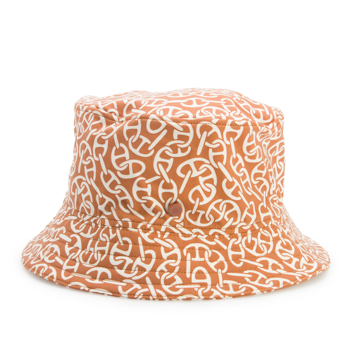 Hermes Marron Alezan Water Proof Jersey Harper Naoussa Bucket Hat, Size 58