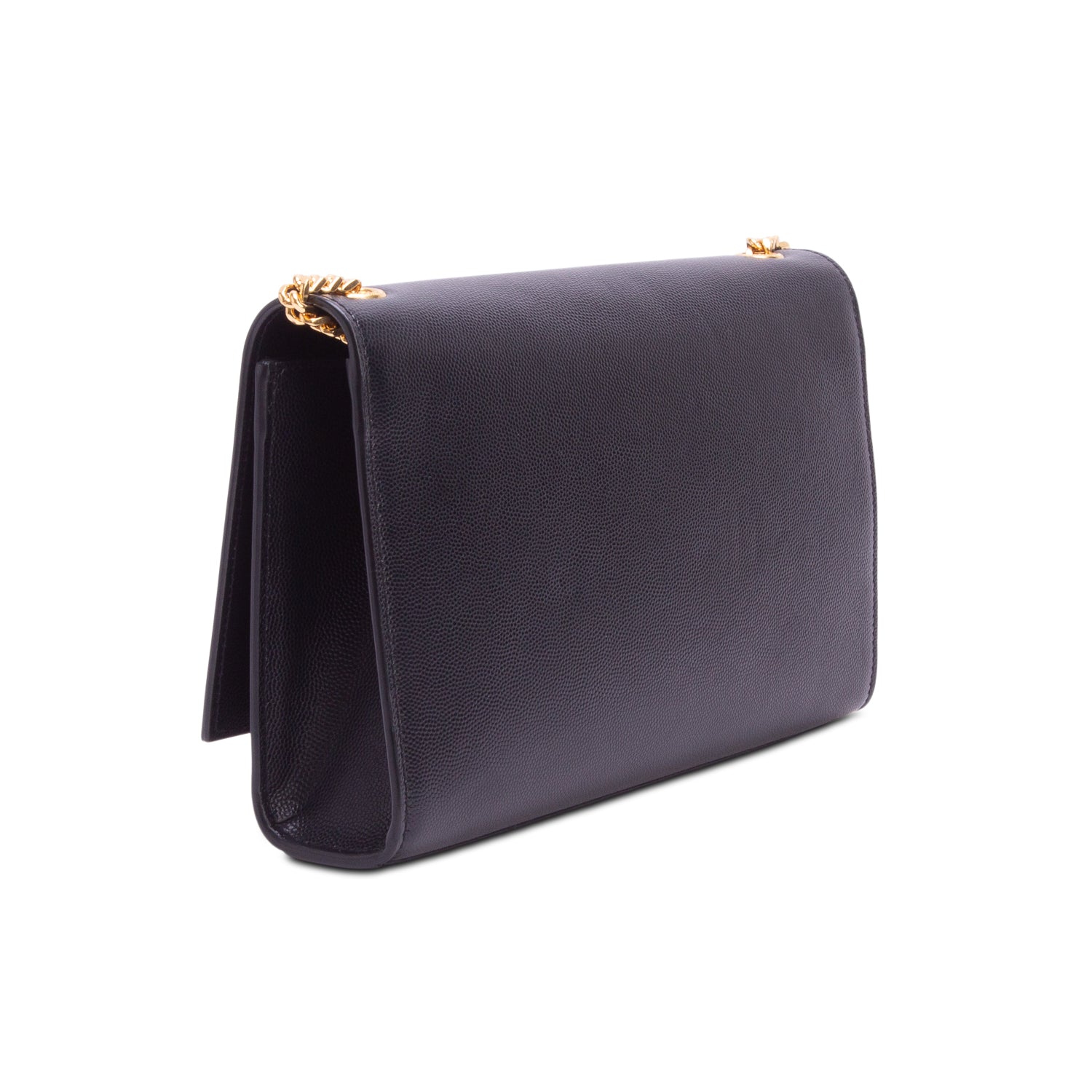 Saint Laurent Black Grain De Poudre Medium Kate Bag