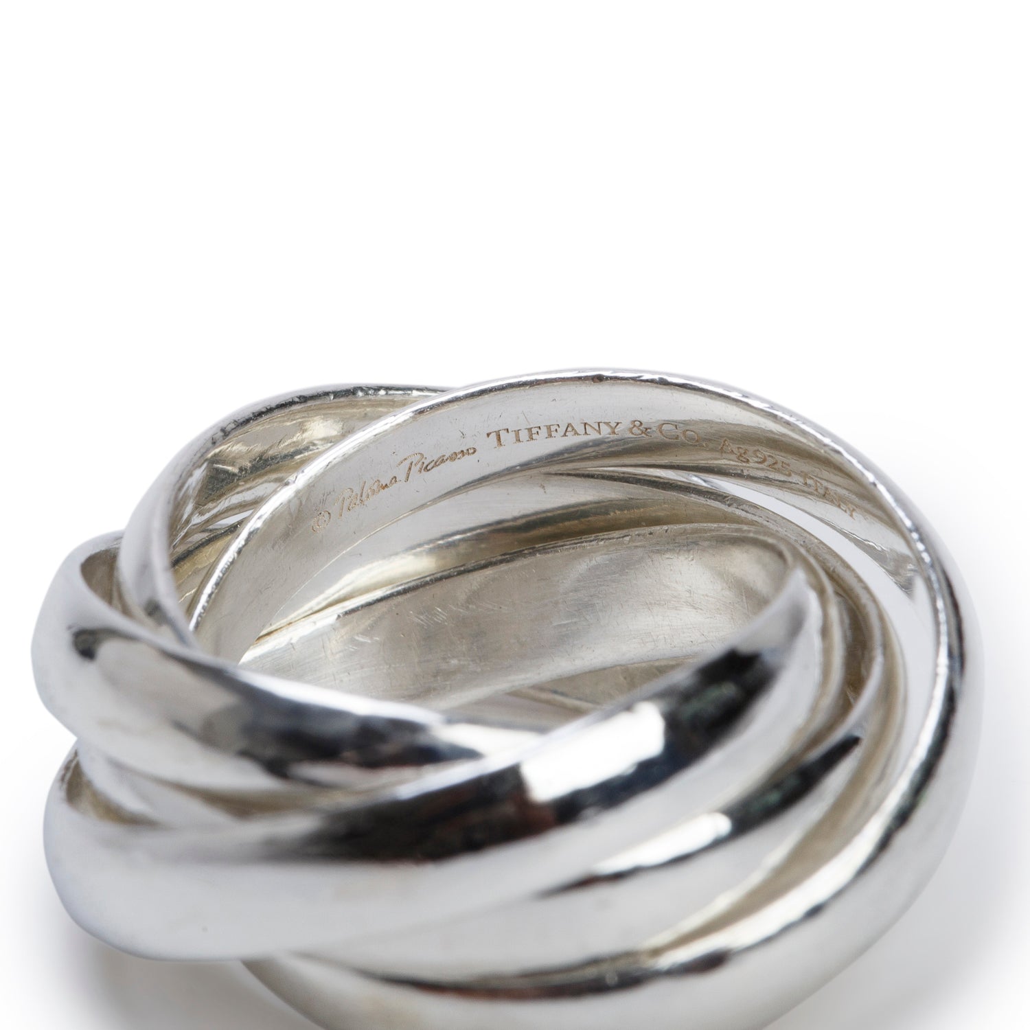 Tiffany & Co. Paloma Picasso Sterling Silver Melody Five Band Ring, Size 7