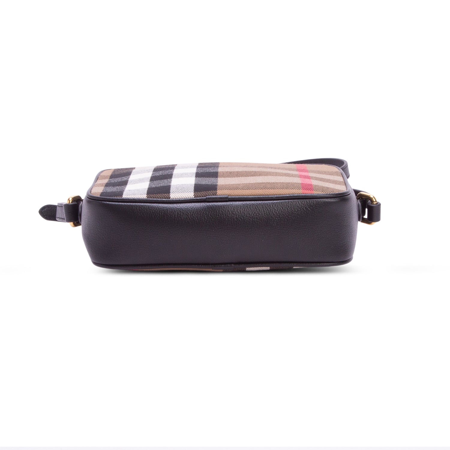 Burberry Brown Giant Check Calfskin Small Camera Bag