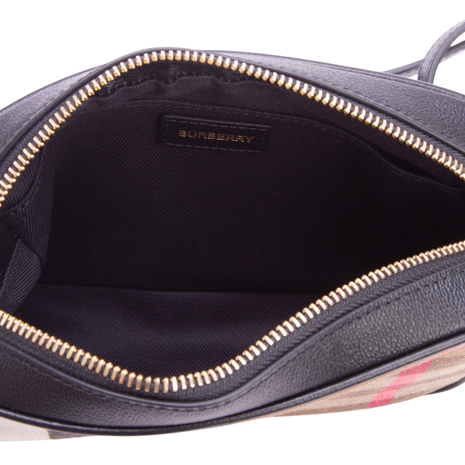 Burberry Brown Giant Check Calfskin Small Camera Bag