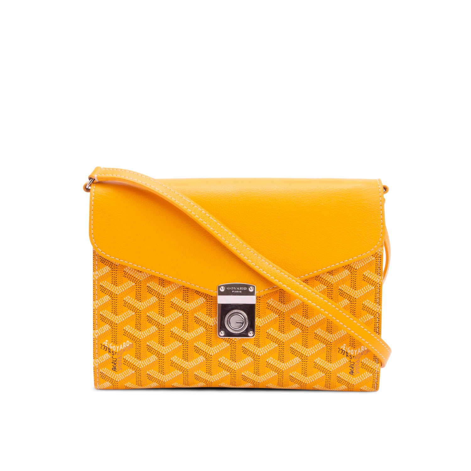 Goyard 2024 Gold Monogram Canvas & Calfskin Chypre Wallet Pouch w/ Strap