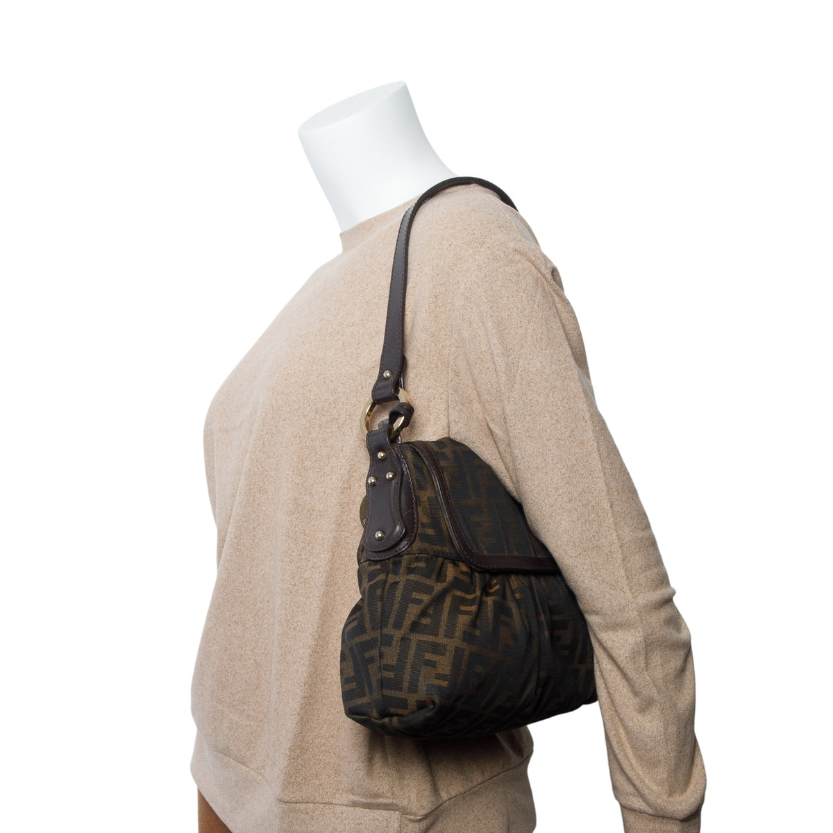 Fendi Brown Zucca Chef Shoulder Bag