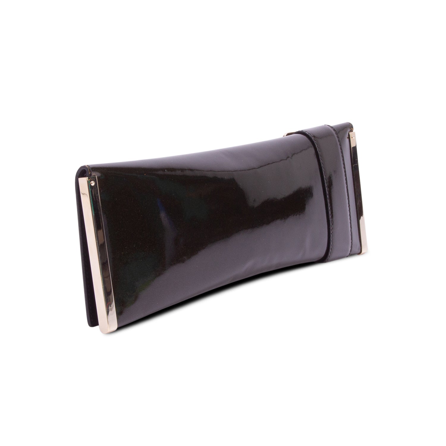 Gucci Green Patent Leather Romy Clutch