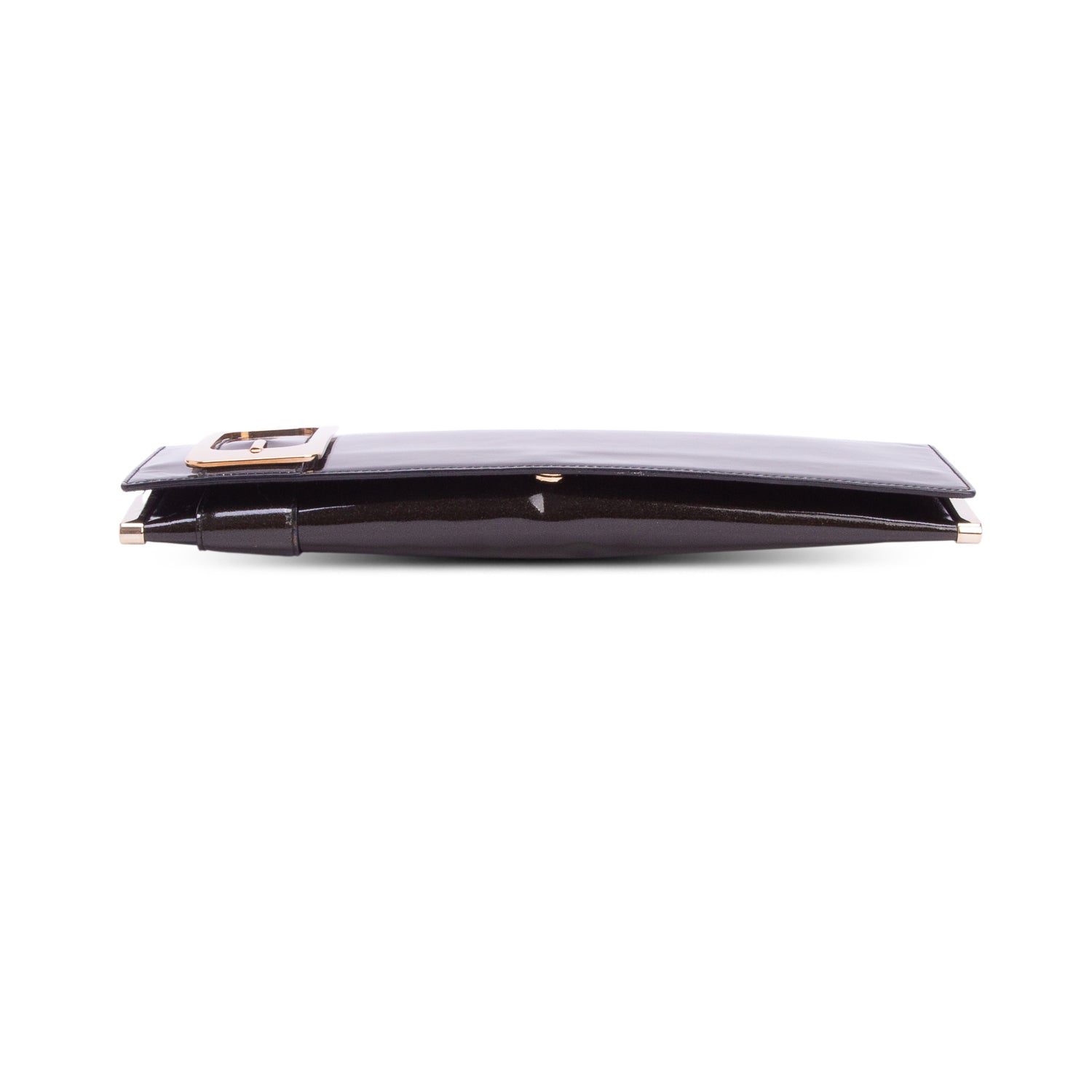 Gucci Green Patent Leather Romy Clutch