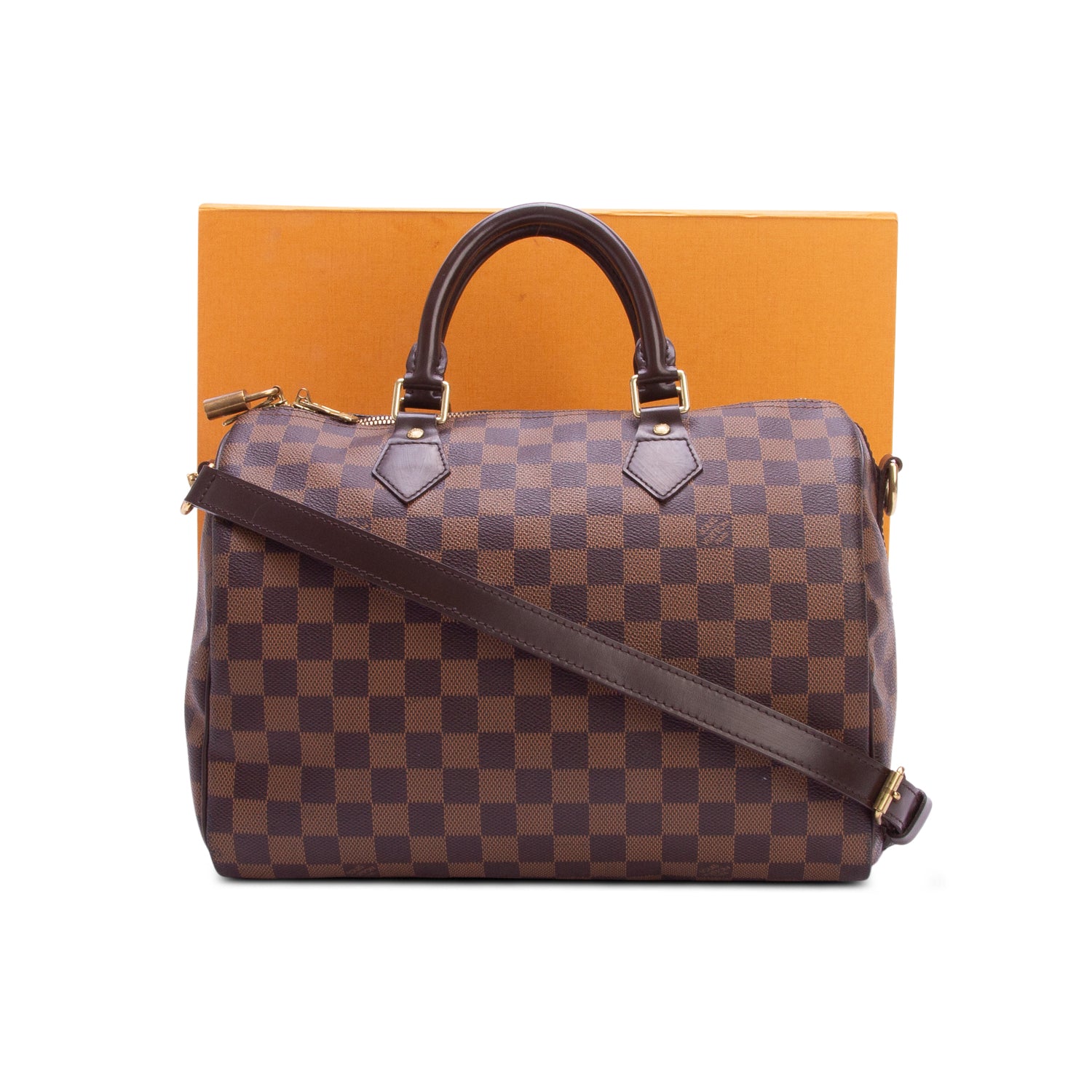 Louis Vuitton Damier Ebene Speedy Bandouliere 30 w/ Box & Strap