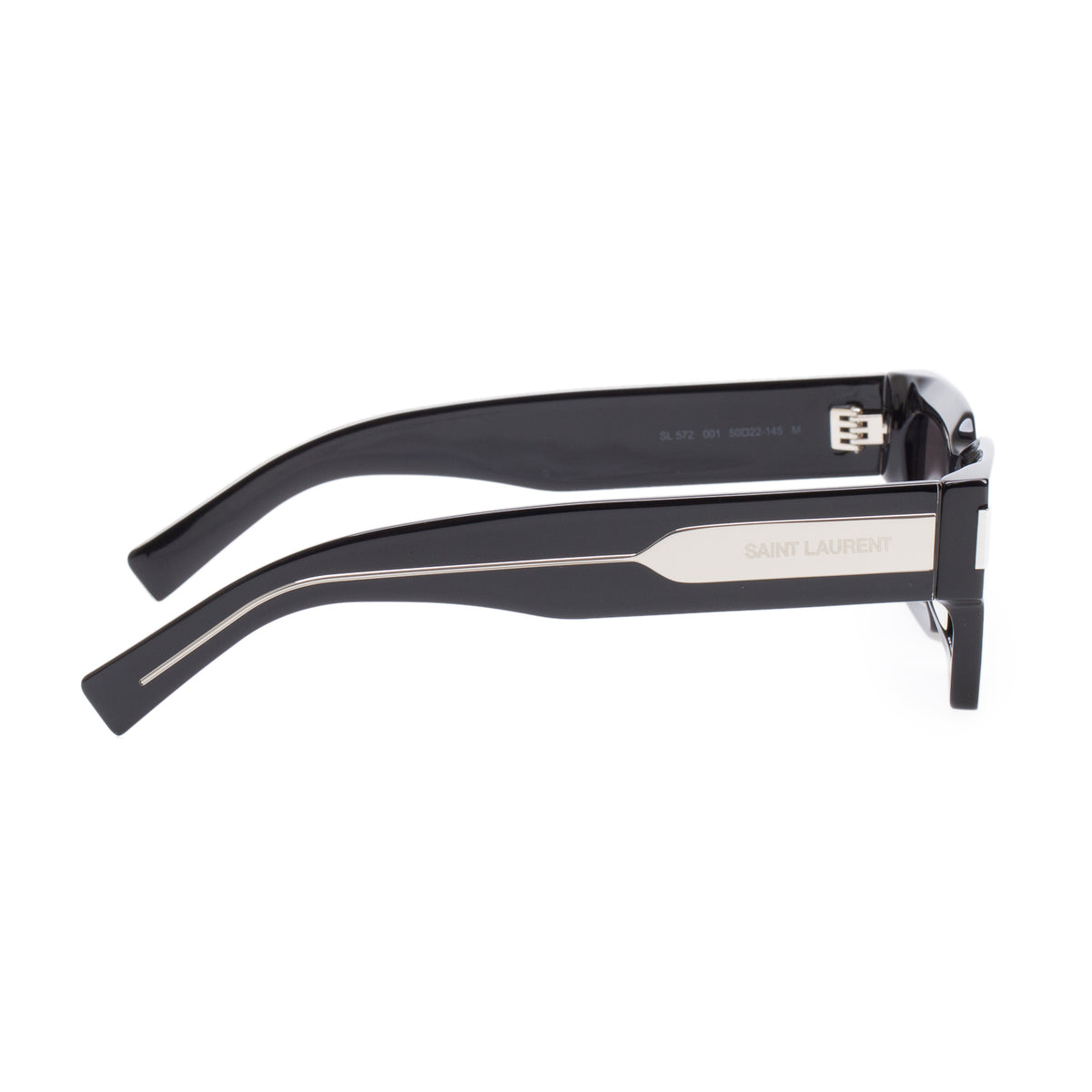 Saint Laurent SL 572 Black Acetate Rectangle Sunglasses w/ Case