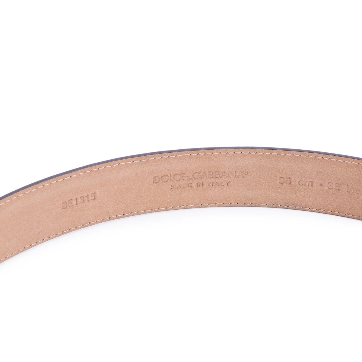 Dolce & Gabbana Black Lux Leather Devotion 30MM Belt, 95 33