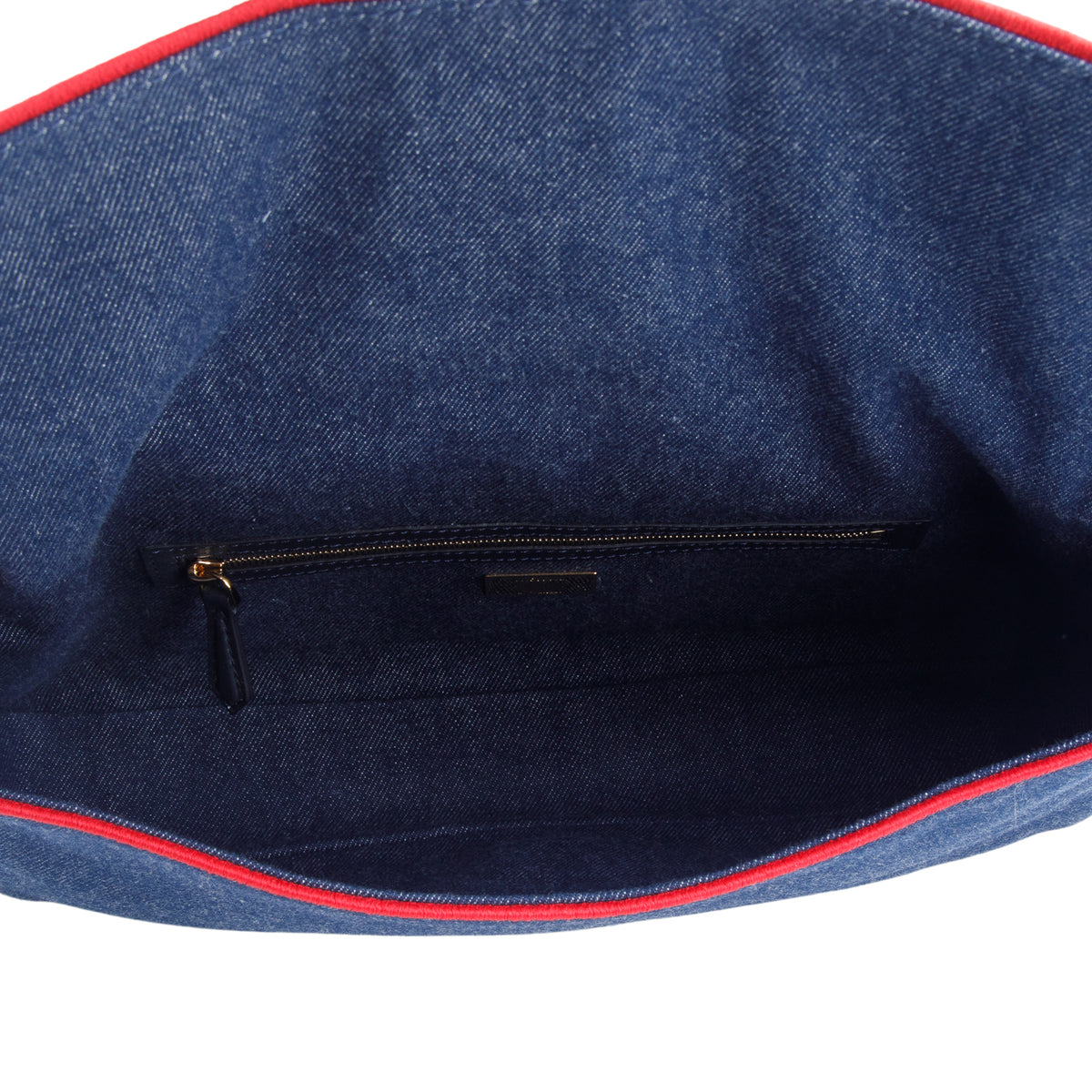 Fendi Blue Denim Large Baguette w/ Straps