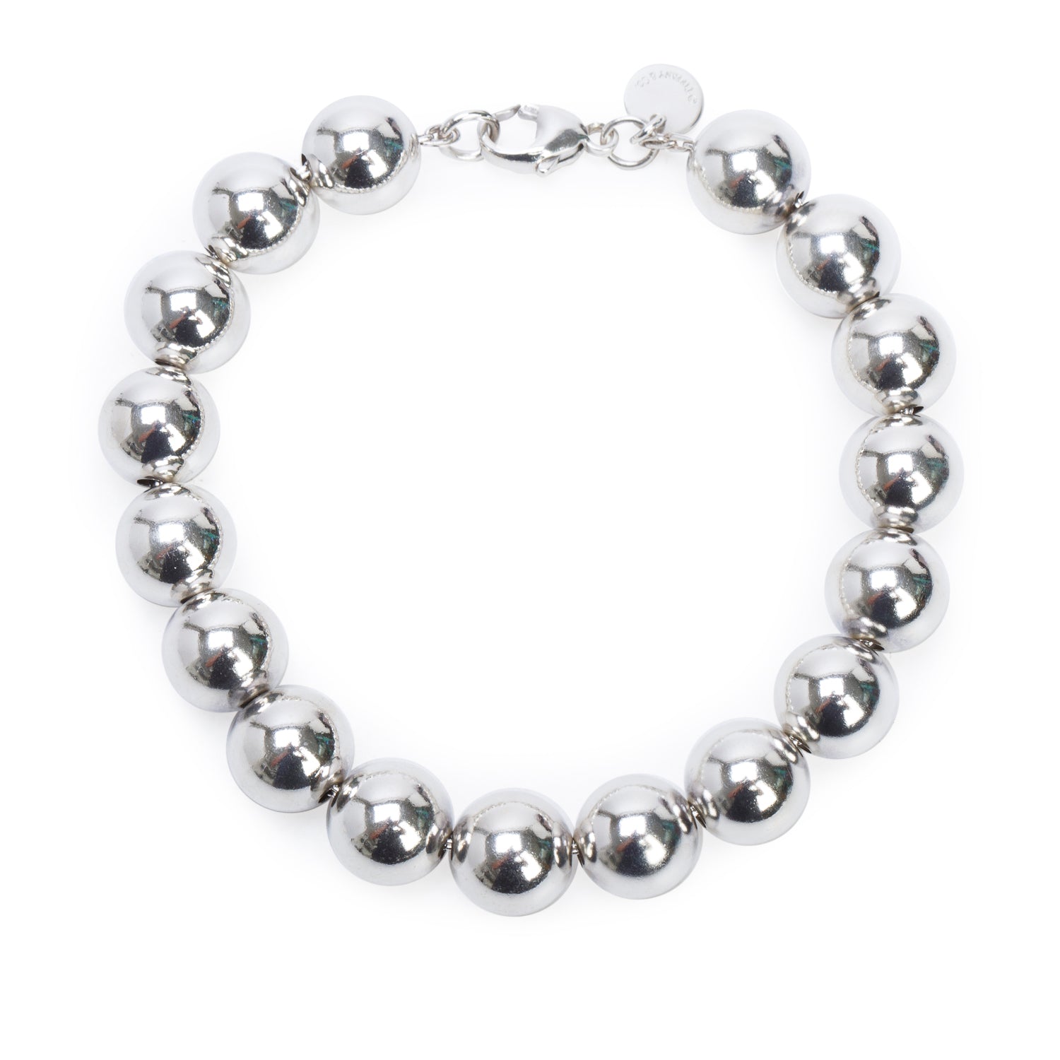 Tiffany & Co. Sterling Silver 10 MM HardWear Ball Bracelet