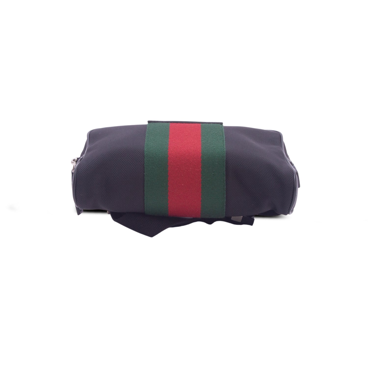 Gucci Black Canvas Web Slim Belt Bag w/ Box