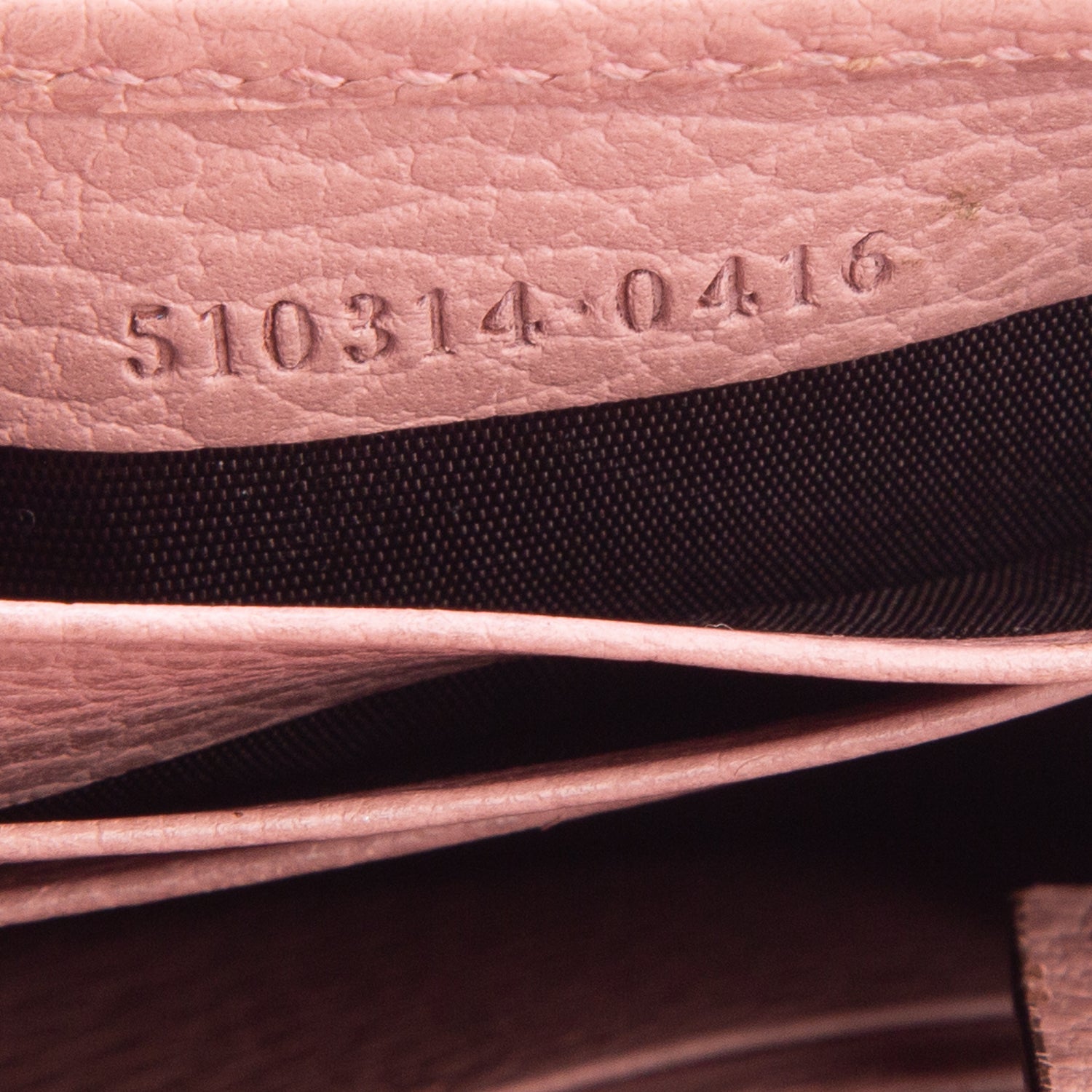 Gucci Pink Dollar Calfskin Leather Interlocking G Chain Wallet