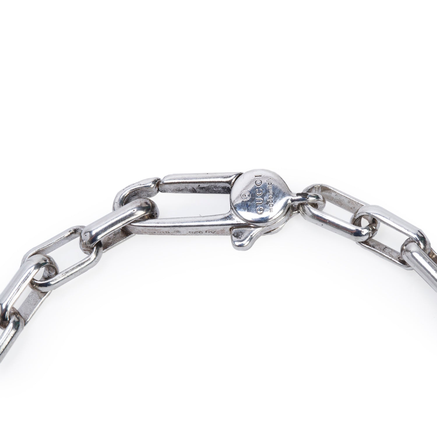 Gucci Sterling Silver Interlocking G Bracelet w/ Box